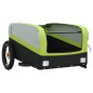 vidaXL Remolque para bicicleta hierro negro y verde 30 kg vidaXL Remolque para bicicleta hierro negro y verde 30 kg