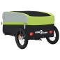 vidaXL Remolque para bicicleta hierro negro y verde 30 kg vidaXL Remolque para bicicleta hierro negro y verde 30 kg