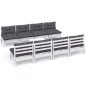 vidaXL Muebles de jardín 9 pzas con cojines madera maciza de pino vidaXL Muebles de jardín 9 pzas con cojines madera maciza de pino