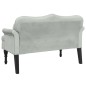 vidaXL Banco con cojines terciopelo gris claro 120,5x65x75 cm vidaXL Banco con cojines terciopelo gris claro 120,5x65x75 cm