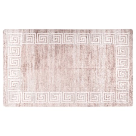vidaXL Alfombra lavable antideslizante beige 120x170 cm