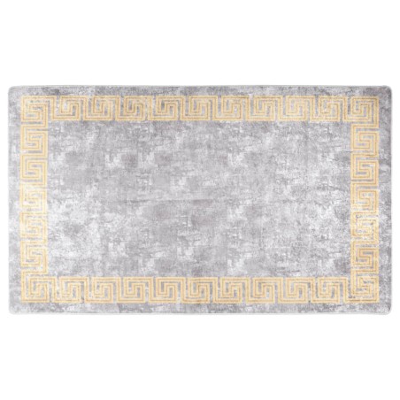 vidaXL Alfombra lavable antideslizante gris y dorado 120x170 cm