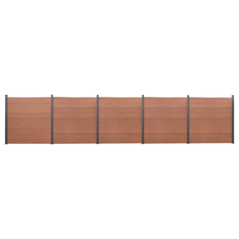 vidaXL Juego de paneles de valla WPC marrón 872x186 cm vidaXL Juego de paneles de valla WPC marrón 872x186 cm