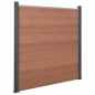 vidaXL Juego de paneles de valla WPC marrón 872x186 cm vidaXL Juego de paneles de valla WPC marrón 872x186 cm
