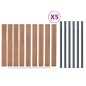 vidaXL Juego de paneles de valla WPC marrón 872x186 cm vidaXL Juego de paneles de valla WPC marrón 872x186 cm