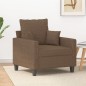 vidaXL Sillón de tela marrón 60 cm vidaXL Sillón de tela marrón 60 cm