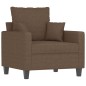 vidaXL Sillón de tela marrón 60 cm vidaXL Sillón de tela marrón 60 cm