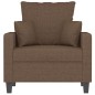 vidaXL Sillón de tela marrón 60 cm vidaXL Sillón de tela marrón 60 cm