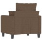 vidaXL Sillón de tela marrón 60 cm vidaXL Sillón de tela marrón 60 cm