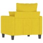 vidaXL Sillón de tela amarillo claro 60 cm vidaXL Sillón de tela amarillo claro 60 cm