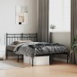 vidaXL Estructura de cama con cabecero metal negro 120x200 cm