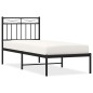 vidaXL Estructura de cama con cabecero metal negro 80x200 cm vidaXL Estructura de cama con cabecero metal negro 80x200 cm