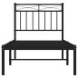 vidaXL Estructura de cama con cabecero metal negro 80x200 cm vidaXL Estructura de cama con cabecero metal negro 80x200 cm