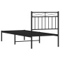 vidaXL Estructura de cama con cabecero metal negro 80x200 cm vidaXL Estructura de cama con cabecero metal negro 80x200 cm