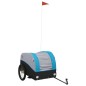 vidaXL Remolque para bicicleta hierro negro y azul 45 kg vidaXL Remolque para bicicleta hierro negro y azul 45 kg