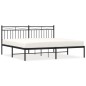 vidaXL Estructura de cama con cabecero metal negro 183x213 cm vidaXL Estructura de cama con cabecero metal negro 183x213 cm