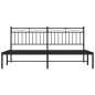 vidaXL Estructura de cama con cabecero metal negro 183x213 cm vidaXL Estructura de cama con cabecero metal negro 183x213 cm