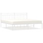 vidaXL Estructura de cama de metal con cabecero blanco 183x213 cm vidaXL Estructura de cama de metal con cabecero blanco 183x213 cm