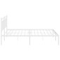 vidaXL Estructura de cama de metal con cabecero blanco 183x213 cm vidaXL Estructura de cama de metal con cabecero blanco 183x213 cm