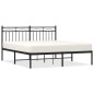 vidaXL Estructura de cama con cabecero metal negro 160x200 cm vidaXL Estructura de cama con cabecero metal negro 160x200 cm