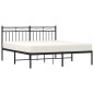 vidaXL Estructura de cama con cabecero metal negro 160x200 cm vidaXL Estructura de cama con cabecero metal negro 160x200 cm