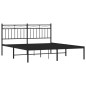 vidaXL Estructura de cama con cabecero metal negro 160x200 cm vidaXL Estructura de cama con cabecero metal negro 160x200 cm