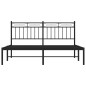 vidaXL Estructura de cama con cabecero metal negro 160x200 cm vidaXL Estructura de cama con cabecero metal negro 160x200 cm
