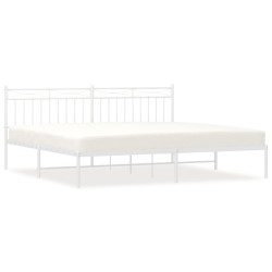 vidaXL Estructura de cama con cabecero metal blanca 200x200 cm