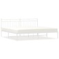 vidaXL Estructura de cama con cabecero metal blanca 200x200 cm