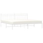 vidaXL Estructura de cama con cabecero metal blanca 200x200 cm