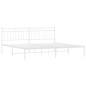 vidaXL Estructura de cama con cabecero metal blanca 200x200 cm