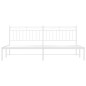 vidaXL Estructura de cama con cabecero metal blanca 200x200 cm