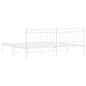 vidaXL Estructura de cama con cabecero metal blanca 200x200 cm
