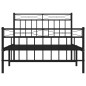 vidaXL Estructura de cama con cabecero y estribo metal negro 107x203cm vidaXL Estructura de cama con cabecero y estribo metal negro 107x203cm