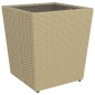 vidaXL Set comedor jardín 5 pzas ratán sintético vidrio templado beige vidaXL Set comedor jardín 5 pzas ratán sintético vidrio templado beige