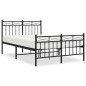 vidaXL Estructura de cama cabecero y pie de cama metal negro 120x200cm vidaXL Estructura de cama cabecero y pie de cama metal negro 120x200cm