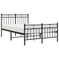 vidaXL Estructura de cama cabecero y pie de cama metal negro 120x200cm vidaXL Estructura de cama cabecero y pie de cama metal negro 120x200cm