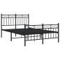 vidaXL Estructura de cama cabecero y pie de cama metal negro 120x200cm vidaXL Estructura de cama cabecero y pie de cama metal negro 120x200cm