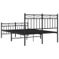 vidaXL Estructura de cama cabecero y pie de cama metal negro 120x200cm vidaXL Estructura de cama cabecero y pie de cama metal negro 120x200cm