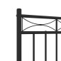 vidaXL Estructura de cama cabecero y pie de cama metal negro 120x200cm vidaXL Estructura de cama cabecero y pie de cama metal negro 120x200cm