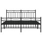 vidaXL Estructura de cama cabecero y pie de cama metal negro 150x200cm