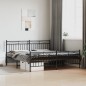 vidaXL Estructura de cama cabecero y pie de cama metal negro 180x200cm vidaXL Estructura de cama cabecero y pie de cama metal negro 180x200cm