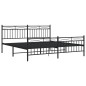 vidaXL Estructura de cama cabecero y pie de cama metal negro 180x200cm vidaXL Estructura de cama cabecero y pie de cama metal negro 180x200cm