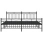 vidaXL Estructura de cama cabecero y pie de cama metal negro 180x200cm vidaXL Estructura de cama cabecero y pie de cama metal negro 180x200cm