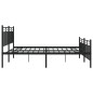 vidaXL Estructura de cama cabecero y pie de cama metal negro 180x200cm vidaXL Estructura de cama cabecero y pie de cama metal negro 180x200cm