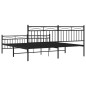 vidaXL Estructura de cama cabecero y pie de cama metal negro 180x200cm vidaXL Estructura de cama cabecero y pie de cama metal negro 180x200cm