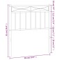 vidaXL Cabecero de metal negro 80 cm vidaXL Cabecero de metal negro 80 cm