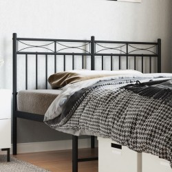 vidaXL Cabecero de metal negro 140 cm