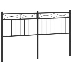 vidaXL Cabecero de metal negro 140 cm