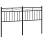 vidaXL Cabecero de metal negro 140 cm vidaXL Cabecero de metal negro 140 cm